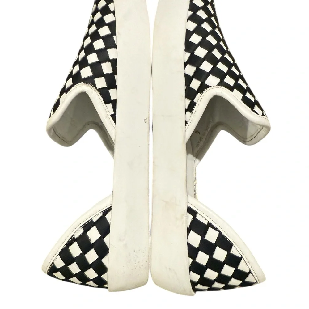 Freda Salvador Eddy D’Orsay Checkered Slip-Ons Sneaker Flats Size 6 - Picture 13 of 15